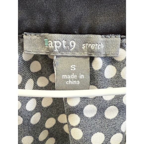 Apt. 9 Black & White Polka Dot Stretch Blouse | Size Small - Picture 2 of 4